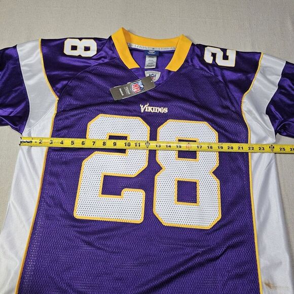 Reebok On Field Minnesota Vikings Adrian Peterson #28 Jersey Size L NWT *FLAWED* - Picture 8 of 9